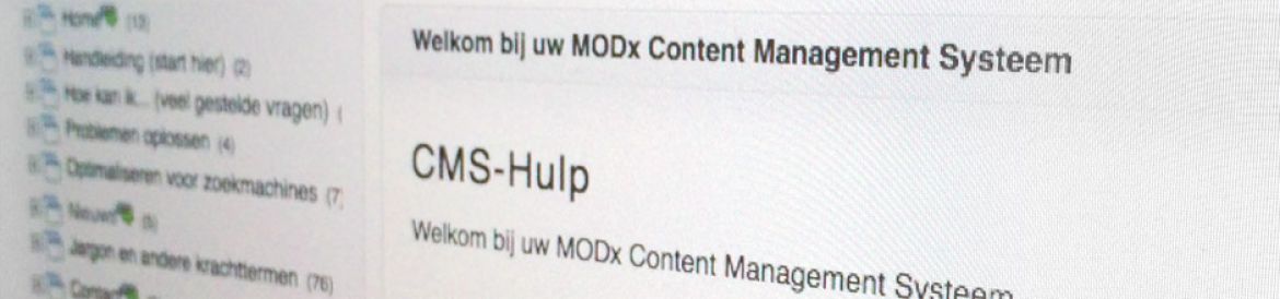 MODX CMS handleiding: Handboek CMS website en content beheer