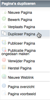 Pagina dupliceren